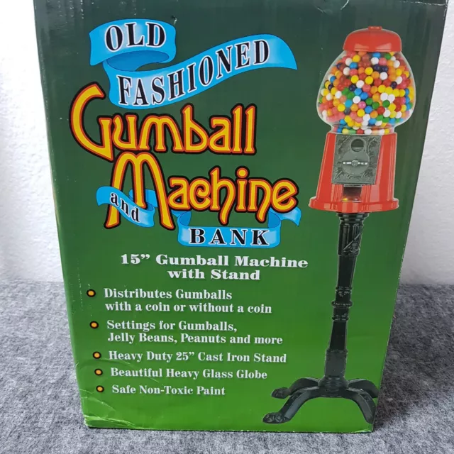 Great Northern 15" Candy Gumball Machine Bank with Stand Bubble Gum Dispenser