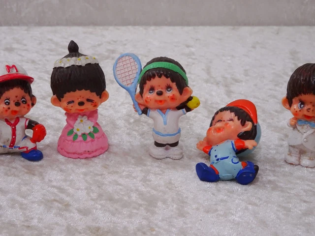 Lot De 9 Figurines Kiki Et Monchichi - Sekiguchi Japan 1979 / Bully Germany 1981