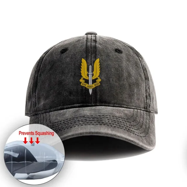 BRITISH ARMY Special Air Service Baseball Cap Unisex Denim Hat Adjustable Hats