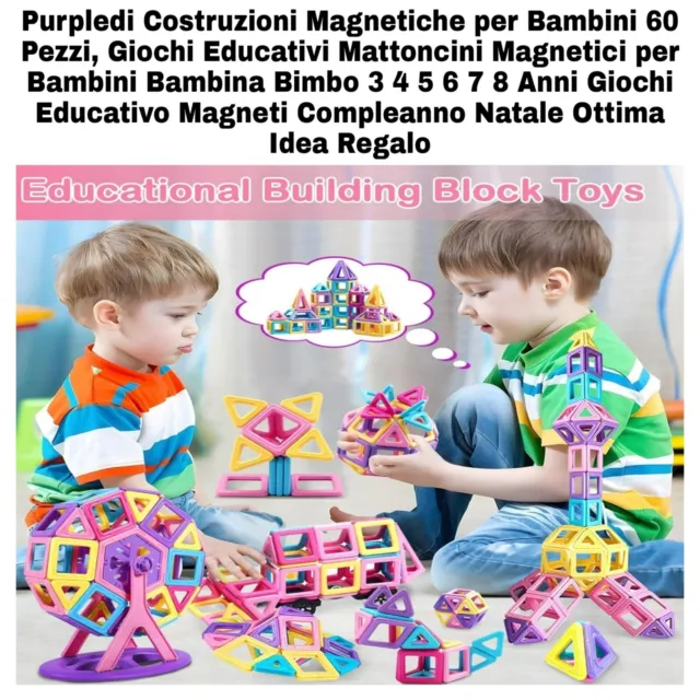38 Pezzi Costruzioni Magnetiche per Bambini 3 4 5 6 7 8 Anni Giochi  Educativo Magneti Compleanno Natale Ottima Idea Regalo : : Giochi e  giocattoli