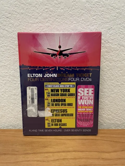 NEW Elton John - Dream Ticket Four Destinations (DVD, 2005, 4-Disc Set) SEALED
