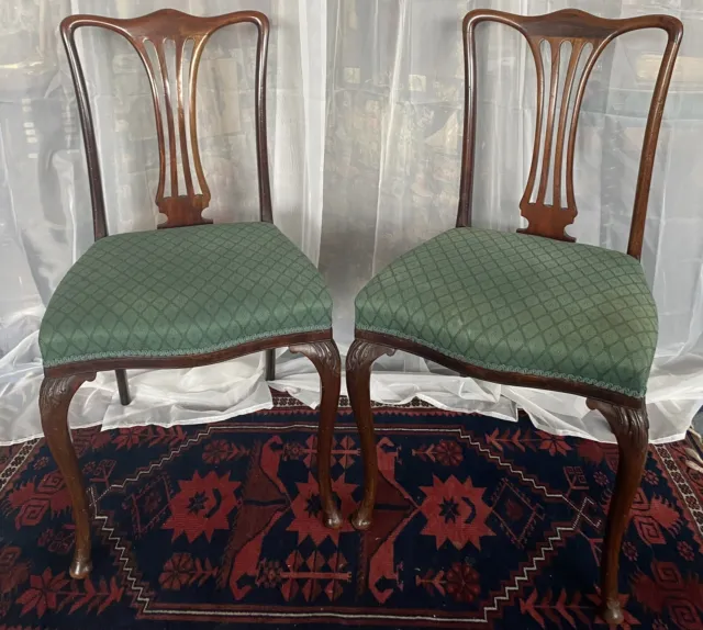 Antique pair of Warings Beech Chairs