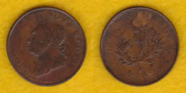 Nova Scotia Canada Half Penny Token 1832  ---  Qabv