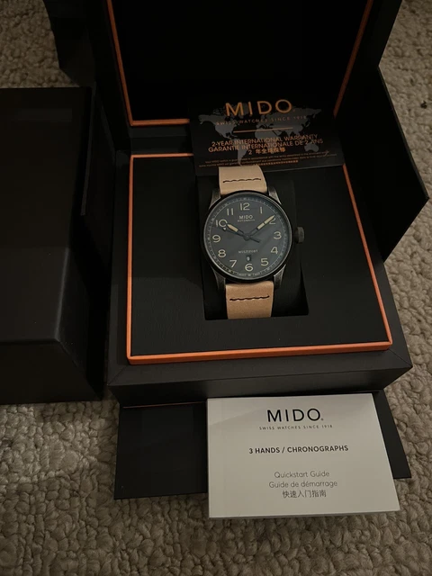 Mido Multifort Automatic Escape XL Format Herrenuhr M0326073605099 1180,- Leder