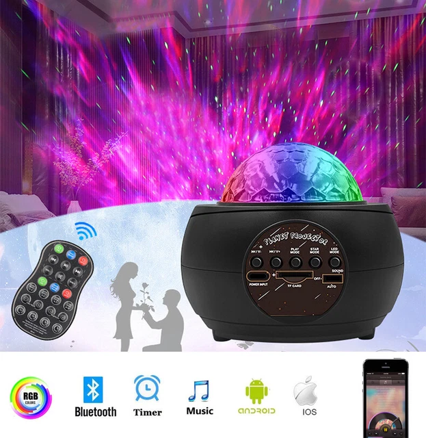 Galaxy Starry Night Lamp LED Star Projector Night Light Ocean Wave Projector KC