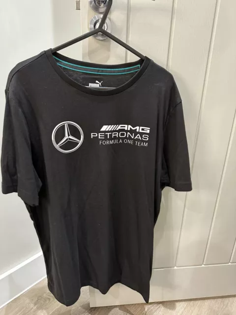 Mercedes AMG Petronas, F1, T Shirt, Mens, Black, Official Merchandise RRP £45