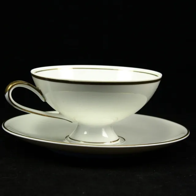 Towne Gold Era White w/ Gold Trim Bavaria Germany Cup and Saucer Set