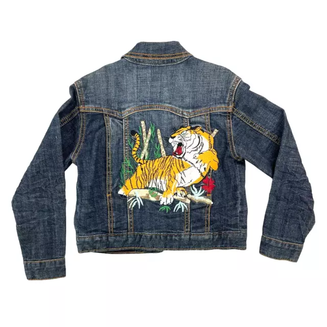 Antik Denim Tiger Embroidered Girls Jean Jacket 4 ?