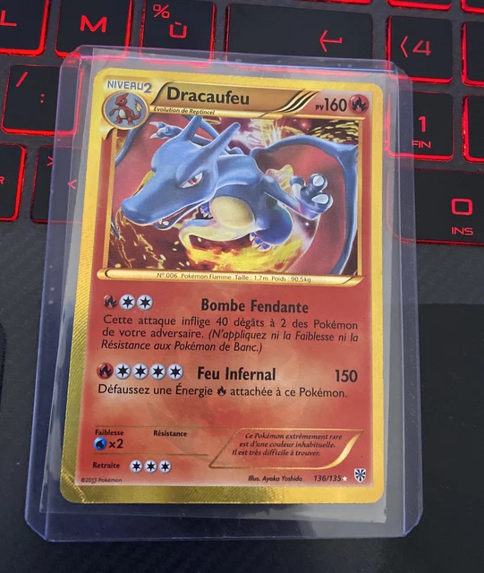 CARTE POKEMON DRACAUFEU Shiny 136/135 Noir et Blanc Tempête Plasma EUR 200,00 PicClick FR