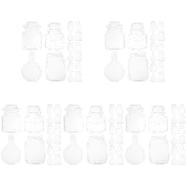 100 Stk dekorativ transparent Flaschenformaufkleber