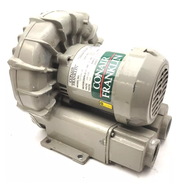 Conair Franklin R3P305A-30 Regenerative Blower 1/2HP 208-230/460VAC 3-Ph 3450RPM