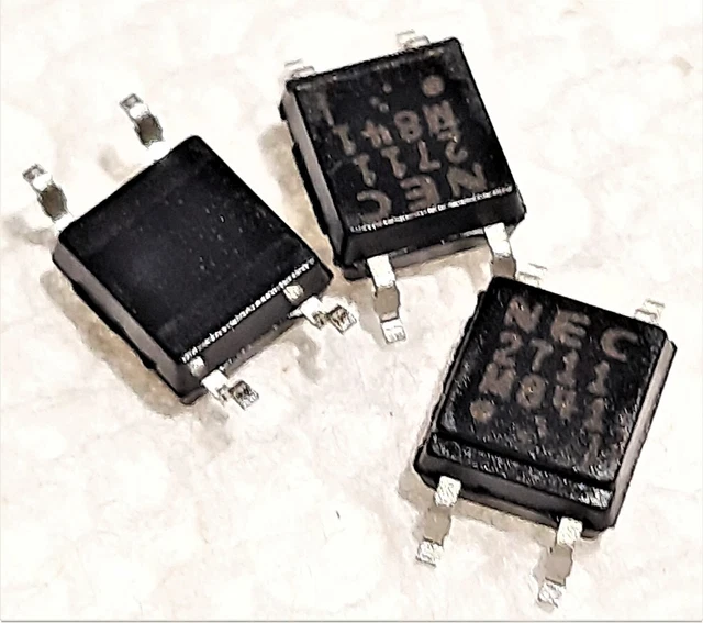 2-Pieces of NEC PS2711-1-MA Optocoupler with NPN Output in a 4-Pin SOP Package