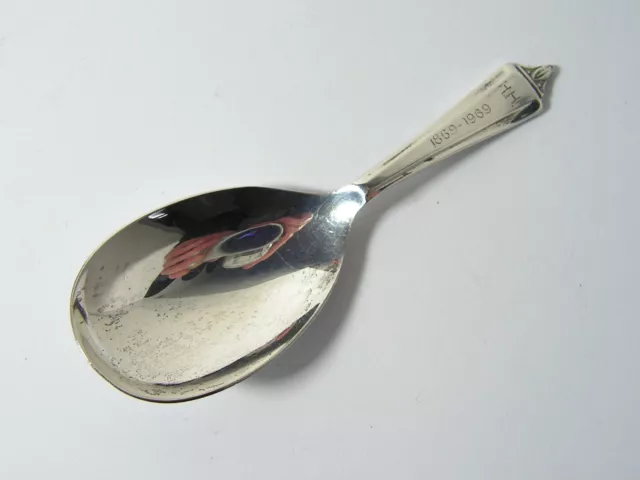 VINTAGE SHEFFIELD SOLID STERLING SILVER TEA CADDY SPOON Fry & Wigfull 1968