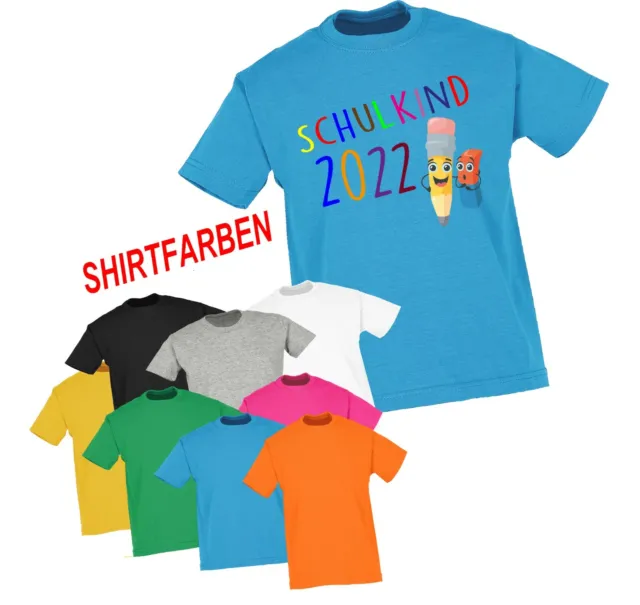 Kinder T-Shirt SCHULKIND, Schulanfang, Einschulung, Schule, Kids, KITA  Abgänger