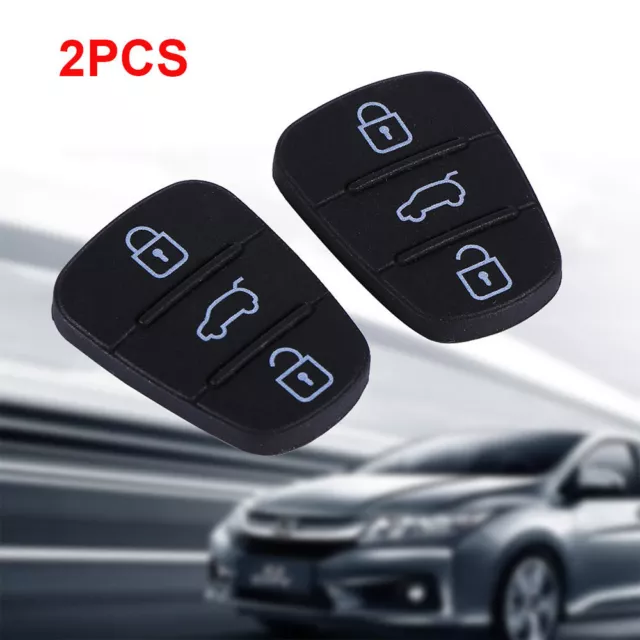 2x Remote Car 3 Buttons Key Fobs Case Rubber Shell For Hyundai I10/I20/I30