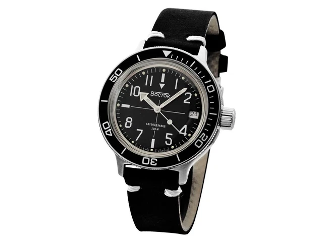 2 x montre de plongée noire rouge PLOPROF Ranger Vostok 2416b Miyota