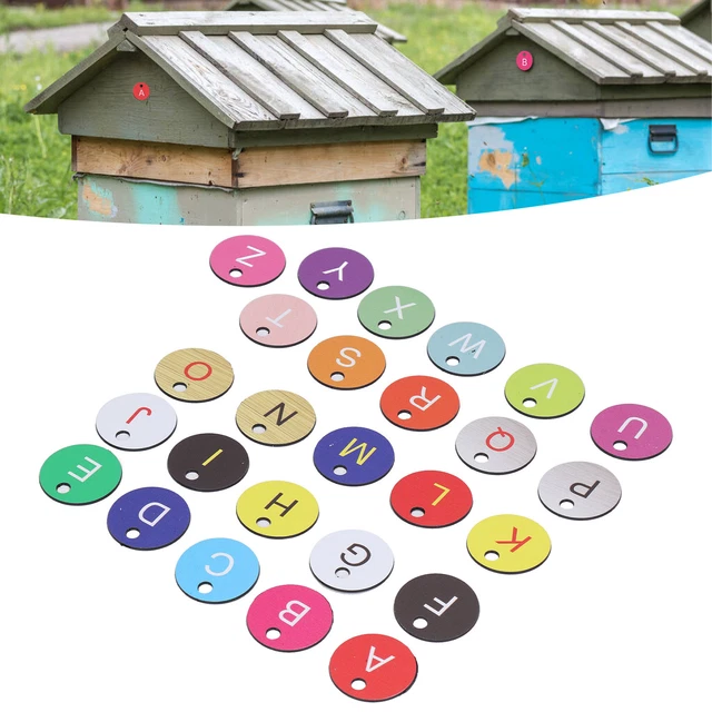 26 Color26PCS Beehive Numbered Tag Marker With Hole Round Beehive Label BG
