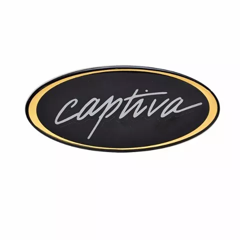 Rinker Captiva Boat Raised Decal 5 x 2 1/4 Inch Black Gold 218446