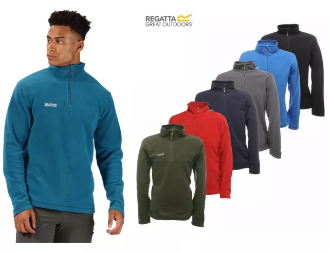 Regatta Mens Thompson Half Zip Light Micro Fleece Pullover Top Jumper S-5XL