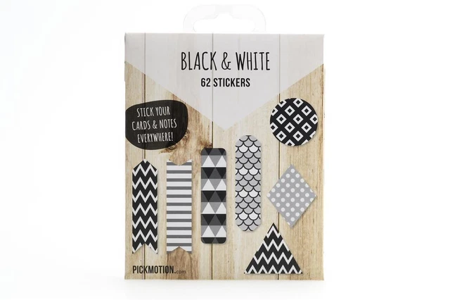 Sticker Set Black & White Patterns 62Stk. SB-0101 (1695484606)