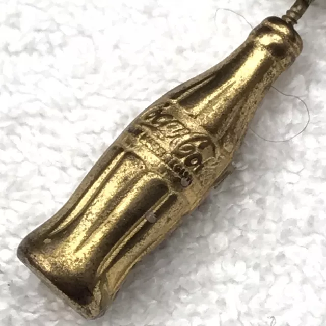 Coke Bottle Key Chain Vintage Coca Cola Gold