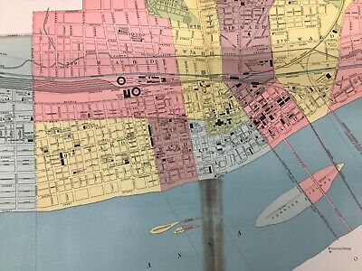 1901 Colored Map Of Harrisburg Atlas Of The State Of Pennsylvania 19 x 27” 3