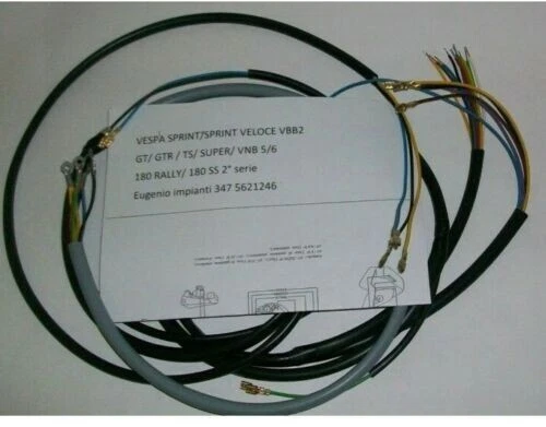Impianto Elettrico Electrical Wiring Vespa 180 Ss Seconda Serie Senza Batteria
