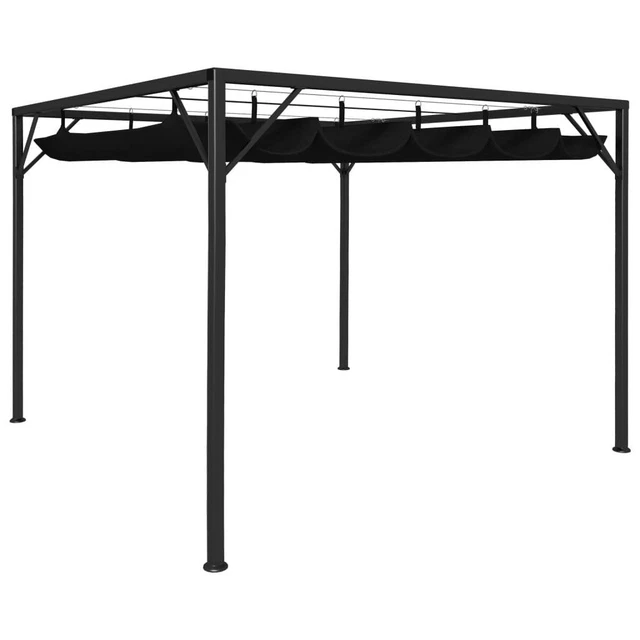 Gartenpavillon mit ausziehbarem Dach 3Ã—3 m Anthrazit