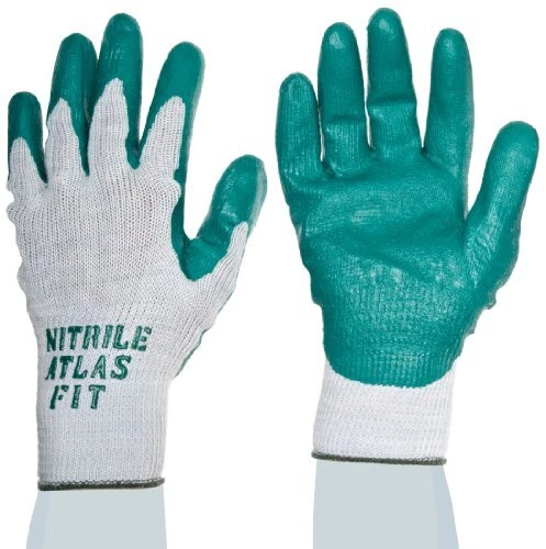 Atlas 350 Fit Palm Coating Nitrile Glove, 10-Gauge Seamless Knitted Liner,