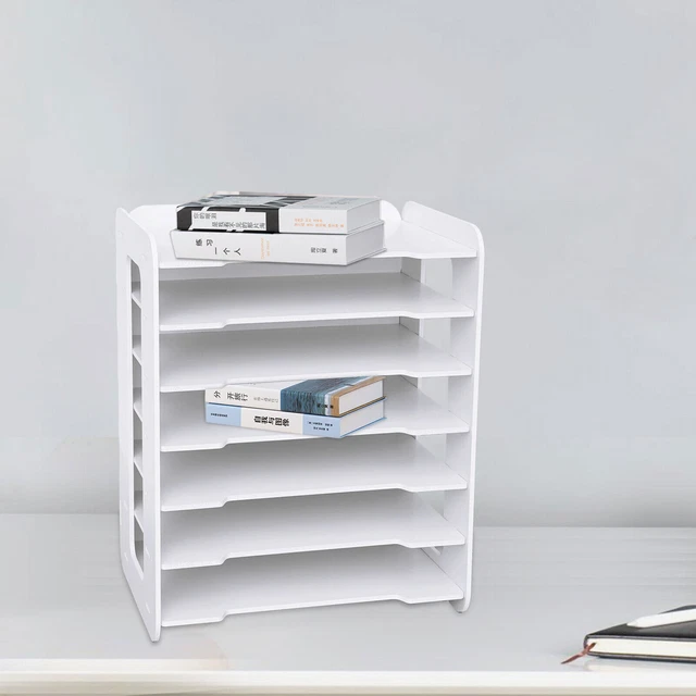 7 Tier Document Rack for Home Office School Classroom Supplies 7 Partitions New