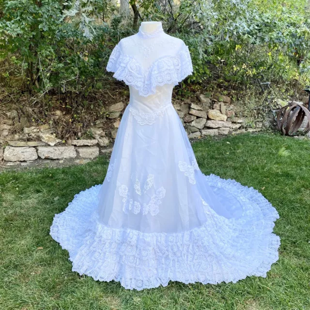 Vintage 80s sales wedding dress