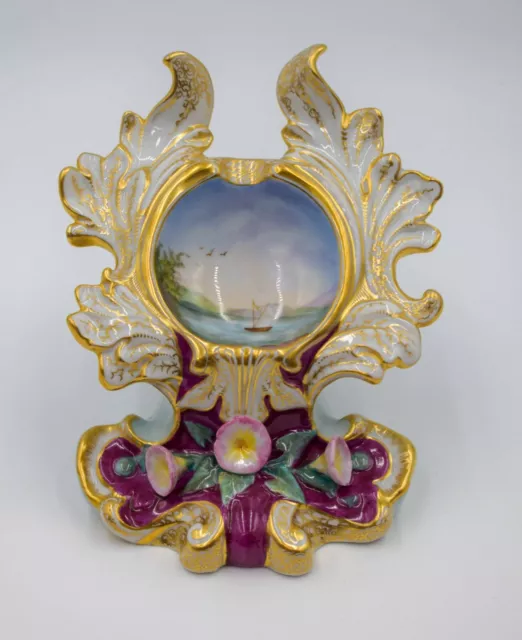 Berlin Porcelain KPM Hand Painted Pocket Watch Holder - Circa 1860