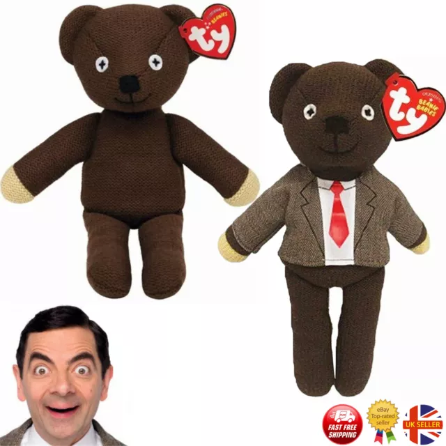 Mr Bean Teddy Bear Toys Cartoon Plush Beanie Novelty Kids Birthday Gifts