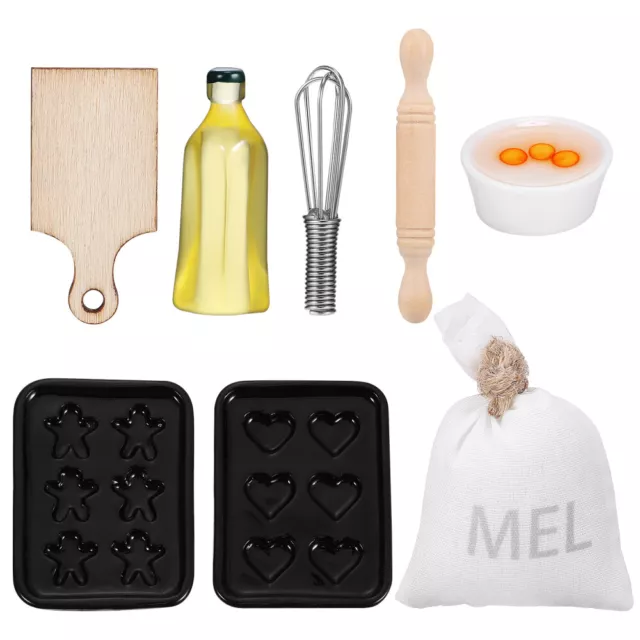 Set stoviglie casa delle bambole utensili da forno in miniatura accessori cucina-UI