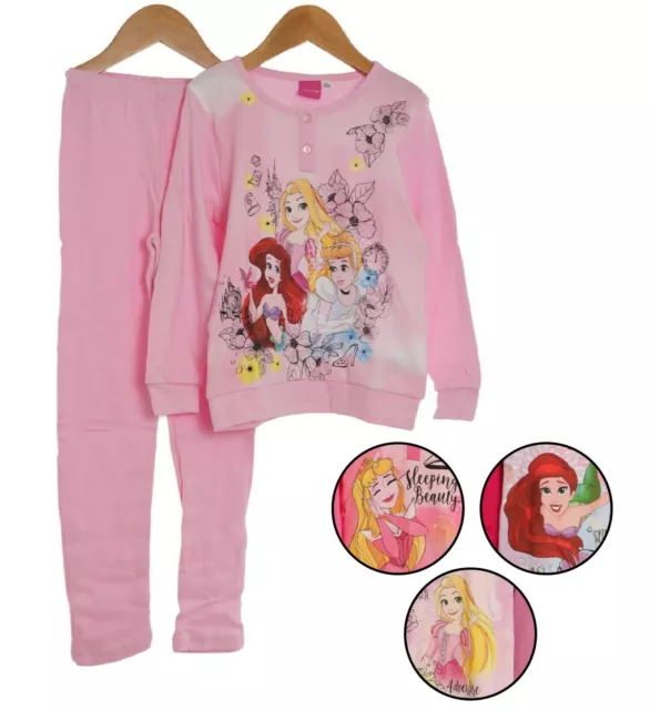 Pigiama Disney Bambina Caldo Cotone Interlock (3132) 100% Cotone Principesse