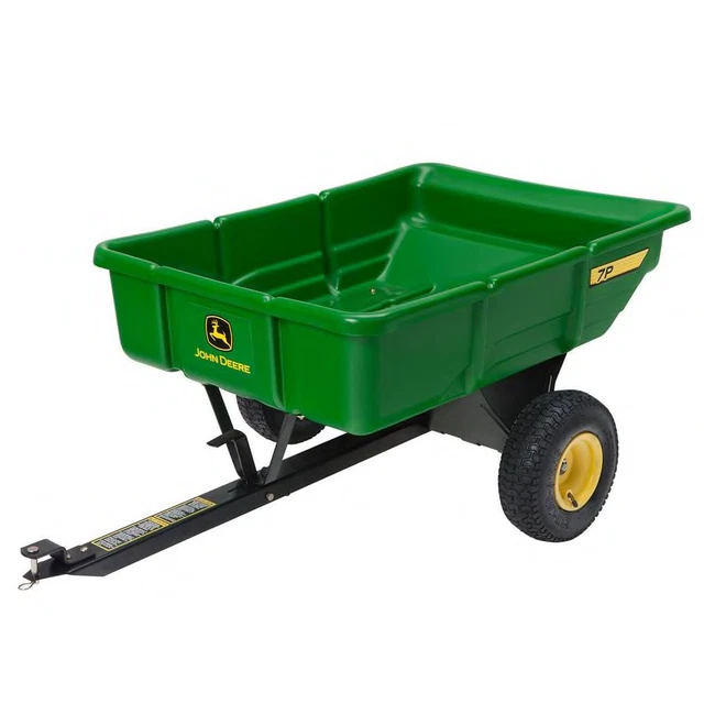 JOHN DEERE TOW behind Poly Utility Cart Dump Trailer 450Lbs 7Cu Ft
