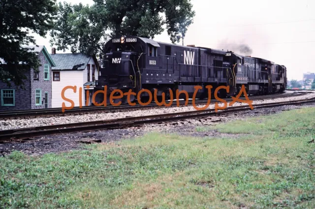 Vtg 1980's Original Photo Train Slide 8053 Engine Norfolk & Western NW X2N186