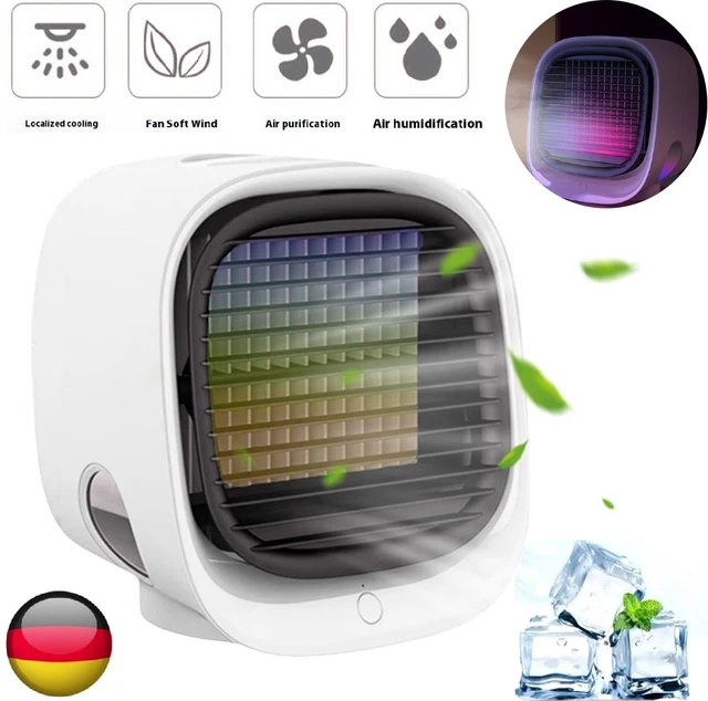 3 In 1 Mobile Klimaanlage Ventilator Klimagerät Luftkühler 75W / 8L Tank / 7,5H Timer / Fernbedienung