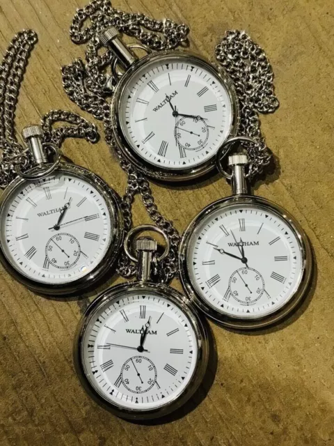 Set di 4 pezzi regalo da collezione per orologi da tasca in nichel stile...