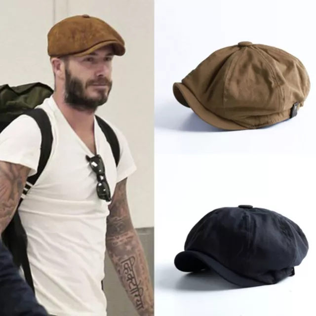 UK Newsboy Hat Beret Men Women Solid Color Fashion Casual Spring Autumn Cap