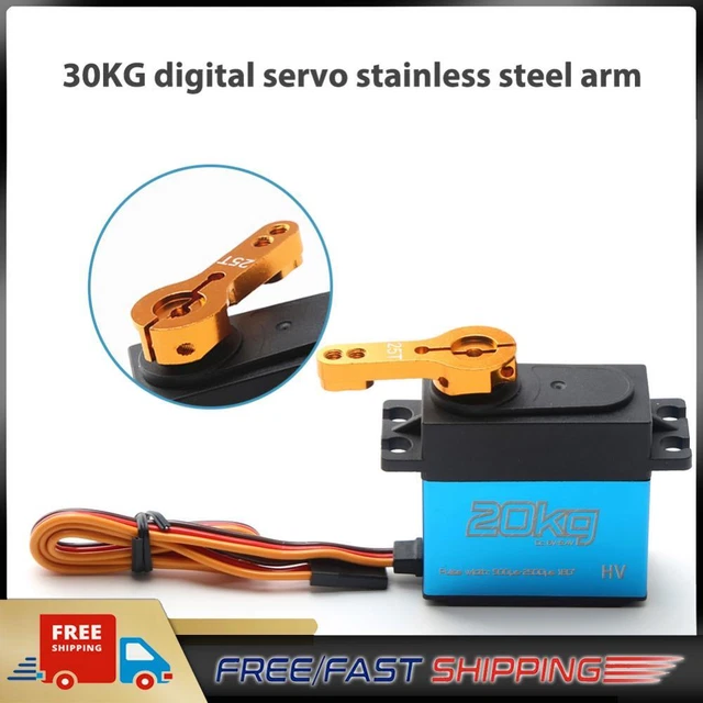 20kg Digital Servo 1/8 1/10 1/12 Scale RC Car Manipulator Metal Gear 25t Arms