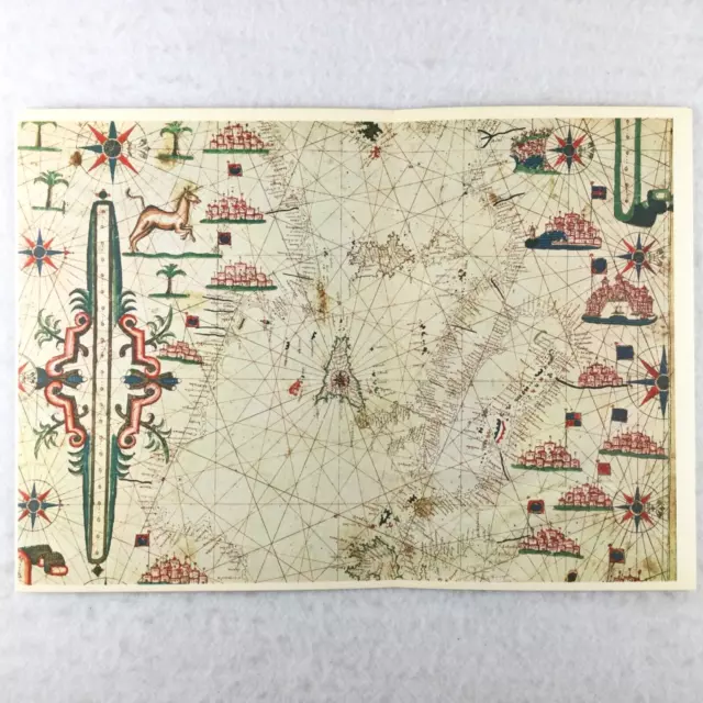 ITALY *Detail* 1615 Sailing Chart Map Nautical Navigation VTG PRINT 18.5 x 13