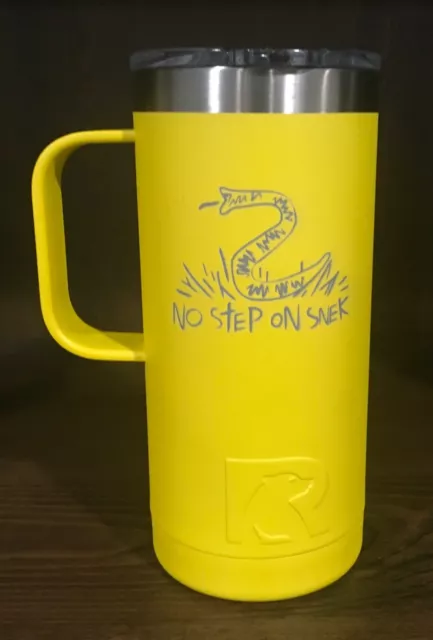 16oz RTIC Travel Coffee cup/mug/tumbler (Laser Engraved USA) No Step on Snek