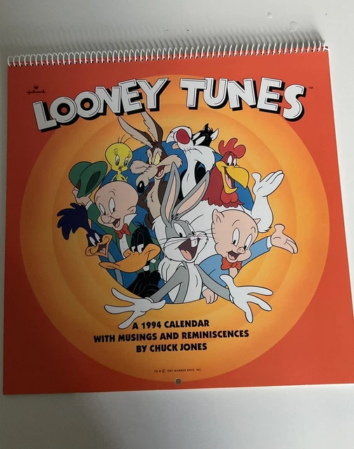 LOONEY TUNES 1994 Calendar With Musings And Reminiscences By Chuck