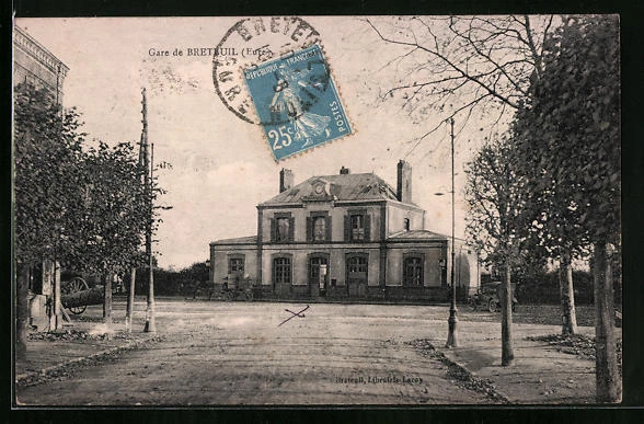 CPA Breteuil, La Gare