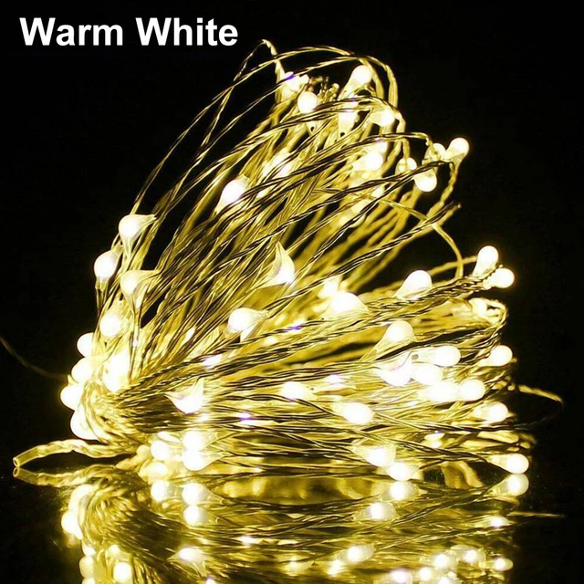 USB Twinkle LED String Fairy Lights 5-20M 50/100/200LED Copper Wire Party Decor