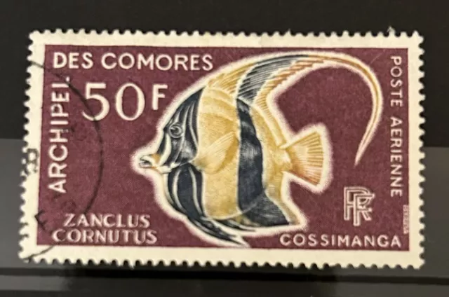 Timbre Archipel des Comores  - Poisson - Zanclus Cornutus - YT 23/24