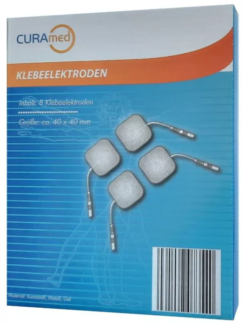 Curamed TENS-/EMS-Universal-Ersatz Klebeelektroden 40 x 40 mm, 8er Pack