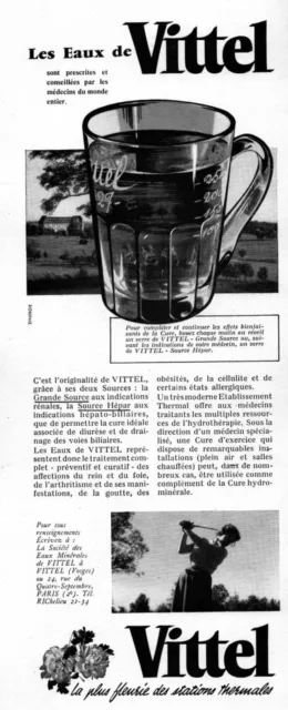▬► Publicite Advertising Ad Vittel 1955