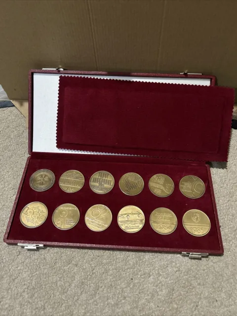 PORSCHE CHRISTOPHORUS Calendar Coin Collection In Presentation Box 1974-1985 Wow